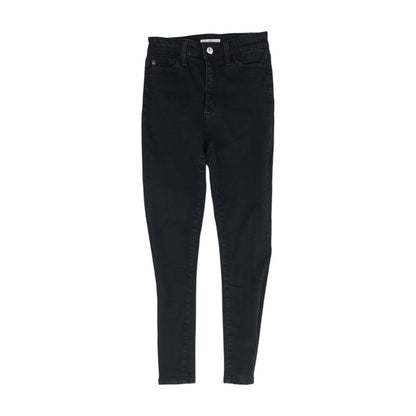 Blue Solid High Rise Skinny Leg Jeans