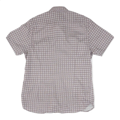Red Misc Short Sleeve Button Down