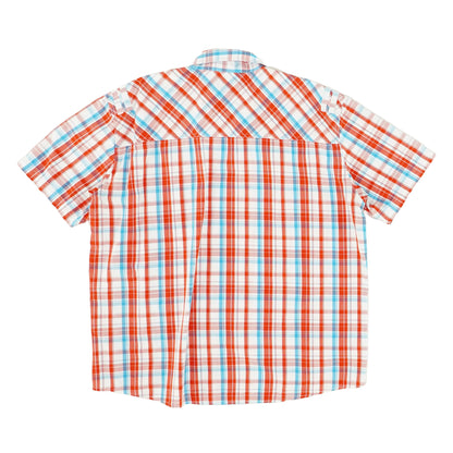 Red Plaid Short Sleeve Button Down