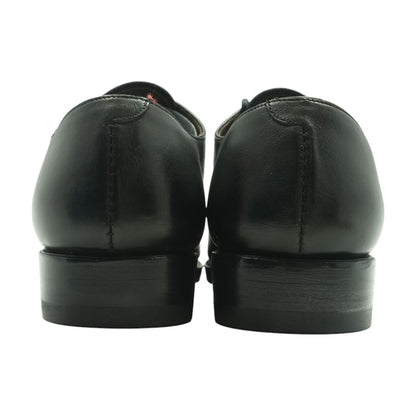 Black Leather Wholecut Oxfords Dress Shoes