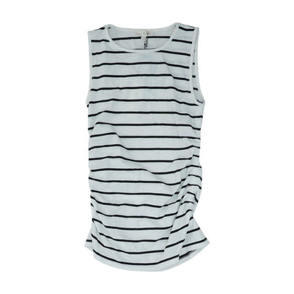 White Striped Tank Knit Top