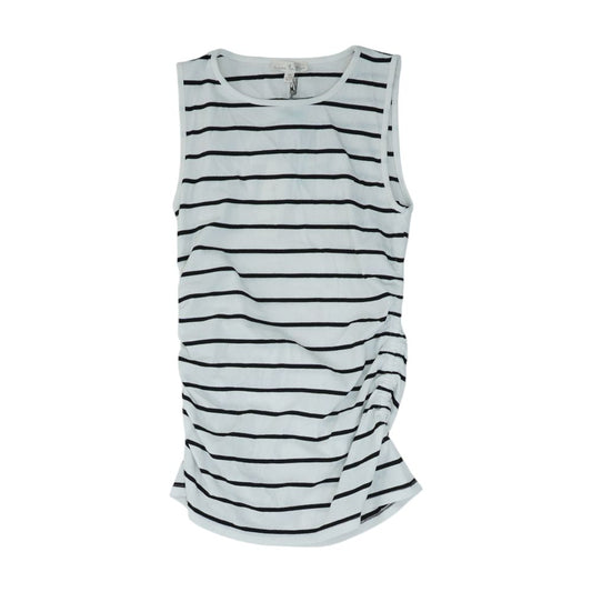 White Striped Tank Knit Top