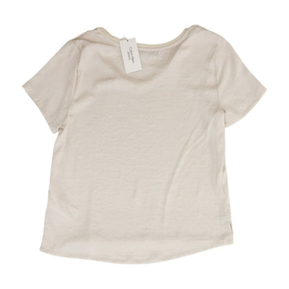 Beige V Neck T-Shirt