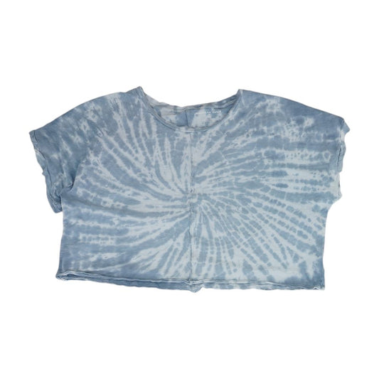 Blue Tie Dye Cropped T-Shirt