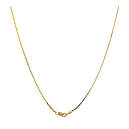 14K Gold Square Snake Link Chain Necklace