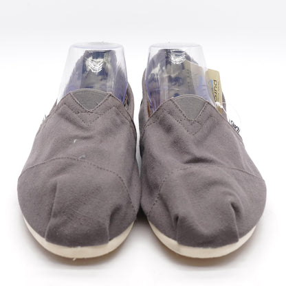 Grey Alpargata Canvas Slip On Shoes