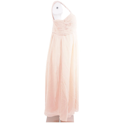 Peach Solid Formal Dress
