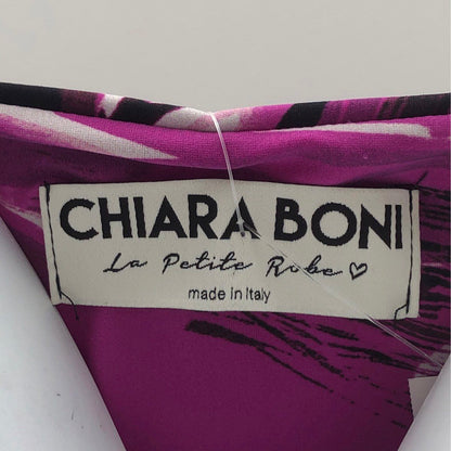 Purple Abstract Floral Maxi Dress