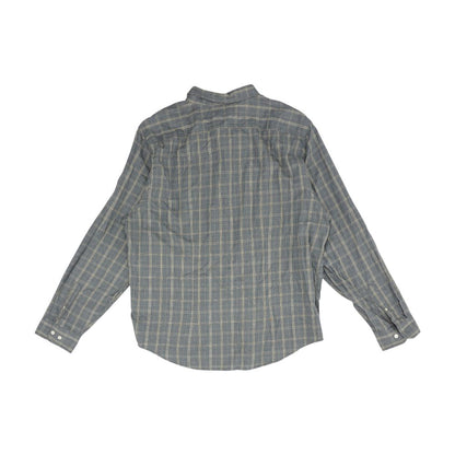 Gray Plaid Long Sleeve Button Down