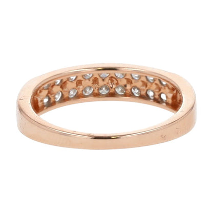 .60 Ct 14K Rose Gold Double Row Lab Grown Diamond Band