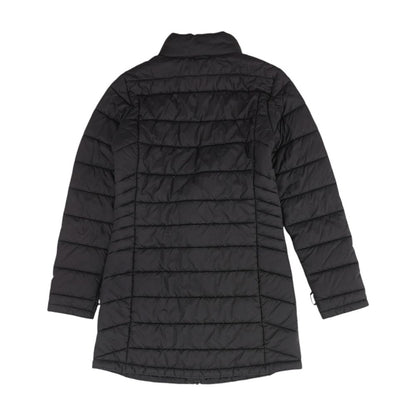 Black Solid Puffer Coat