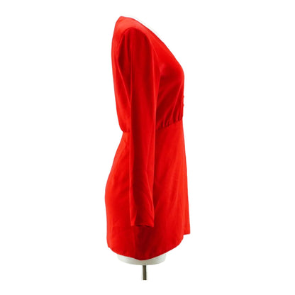 Red Solid Mini Dress