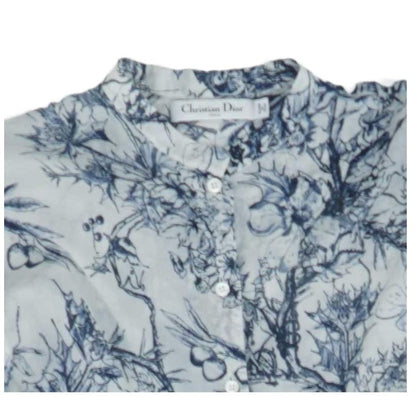 Floral Print Cotton Long Blouse Tunic