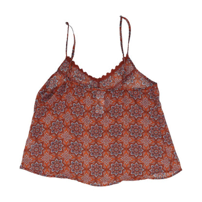 Orange Floral Tank Knit Top