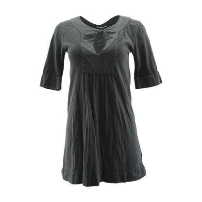 Gray Solid Mini Dress