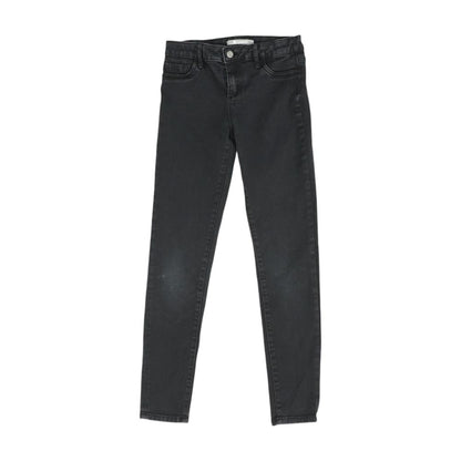 Black Solid High Rise Skinny Leg Jeans