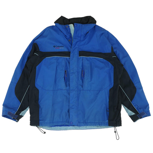 Vintage Blue Color Block Lightweight Jacket