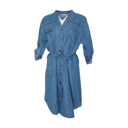 Blue Plus Midi Dress