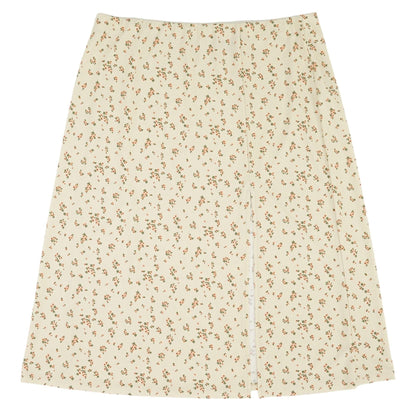 Beige Floral Maxi Skirt