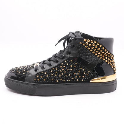 Simple Drip Black/Gold Leather Lace Up Shoes