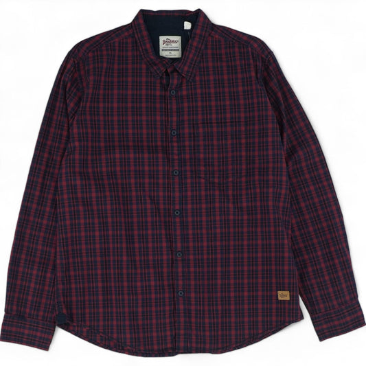 Red Plaid Long Sleeve Button Down