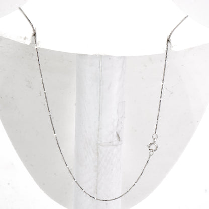 14K White Gold Kite Shape Diamond Cluster Pendant On Micro Box Chain Necklace