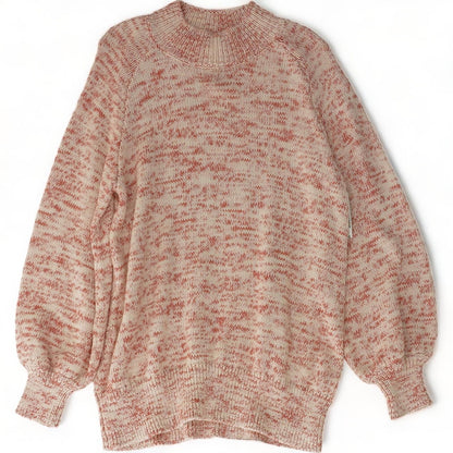 Pink Solid Crewneck Sweater