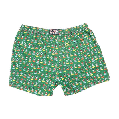 Green Graphic Swim Shorts