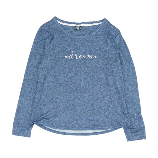 Blue Solid Pajama Top