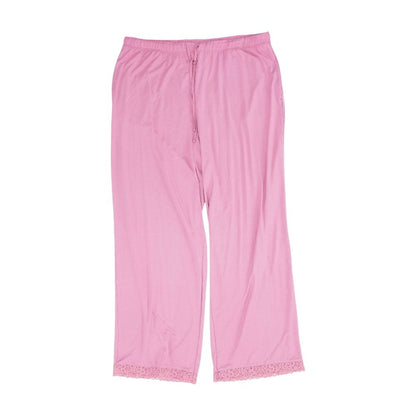 Pink Solid Pajama Bottom