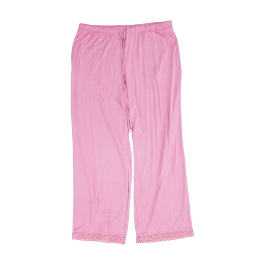 Pink Solid Pajama Bottom
