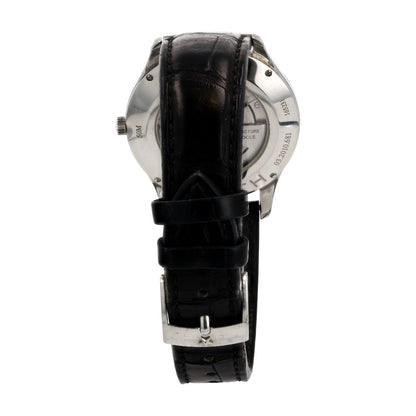 Men's Elite Automatic Leather Band Stainless Steel Watch