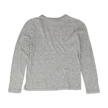 Gray Solid V Neck T-Shirt