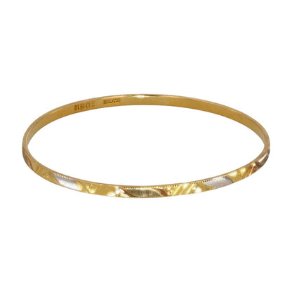 22K Two Tone Gold Bangle Bracelet