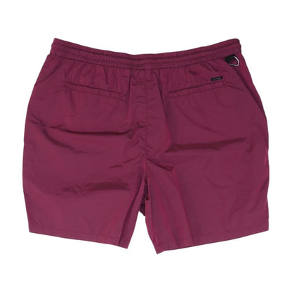 Maroon Solid Swim Shorts