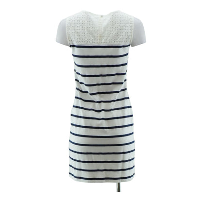 White Striped Midi Dress