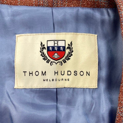 Rust Plaid Wool-Silk Blend Sport Coat