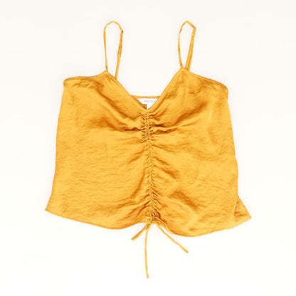 Mustard Solid Cropped Camisole