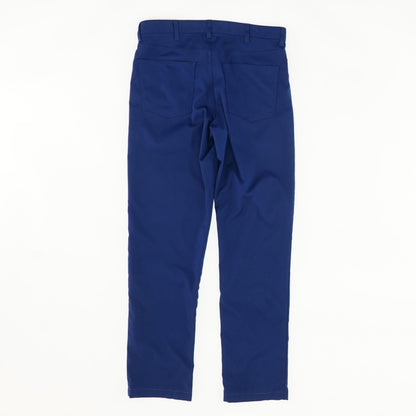 Blue Solid Five Pocket Pants