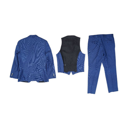 Blue Wool Blend 3pc Suit