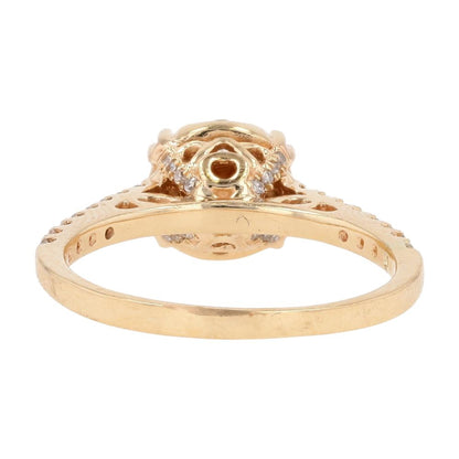 .75 Ct 14K Gold Round Diamond Cluster Engagement Ring