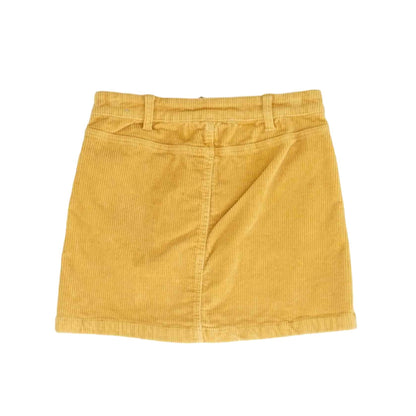 Tan Solid Mini Skirt