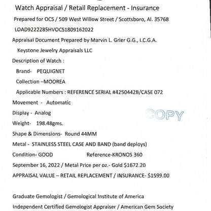 Men's Black Automatic Stainless Steel Watch