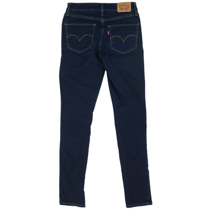 Navy Solid High Rise Skinny Leg Jeans