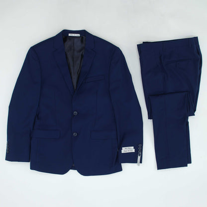 Navy Solid 2pc Suit