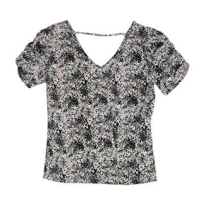 Multi Graphic Short Sleeve Blouse