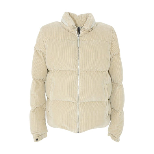 Beige Besbre Corduroy Puffer Jacket