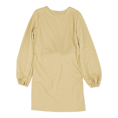 Tan Solid Long Sleeve Blouse