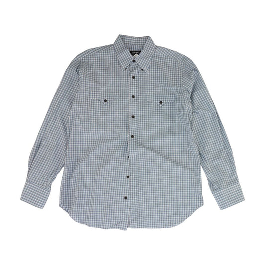 Blue Plaid Long Sleeve Button Down