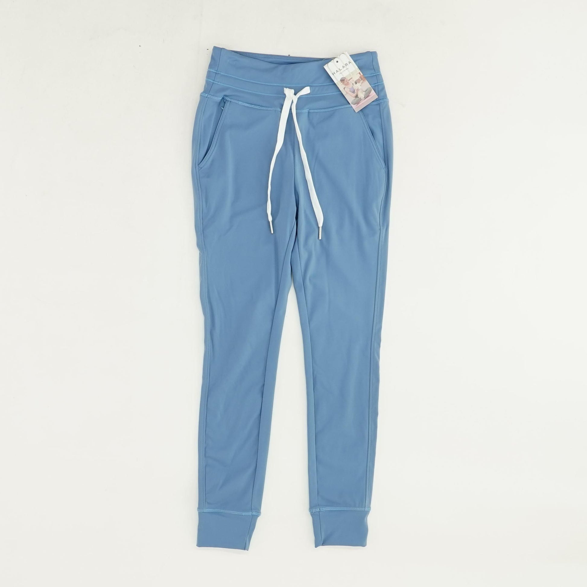 Blue Solid Joggers Pants – Unclaimed Baggage
